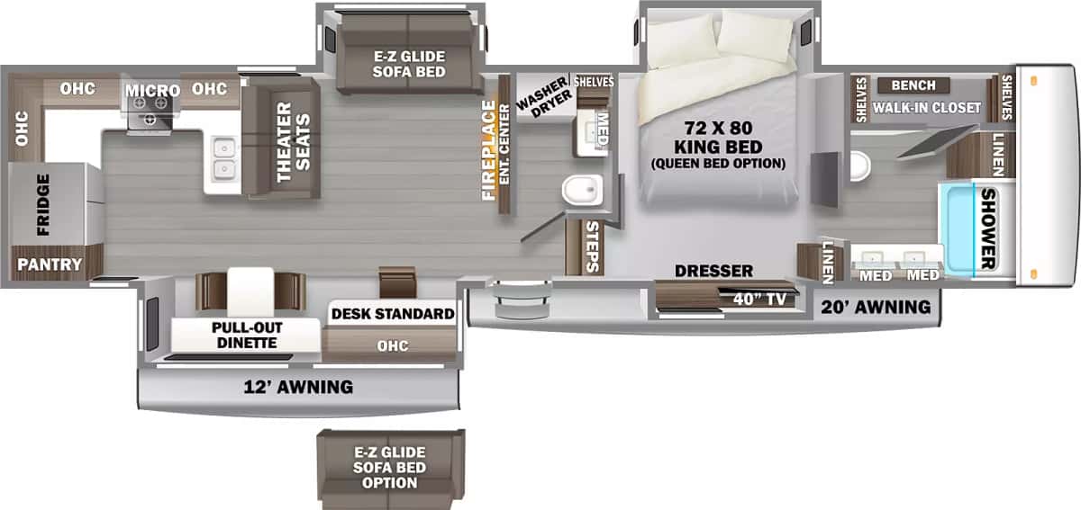 Forest River RiverStone 39RKFB floor plan