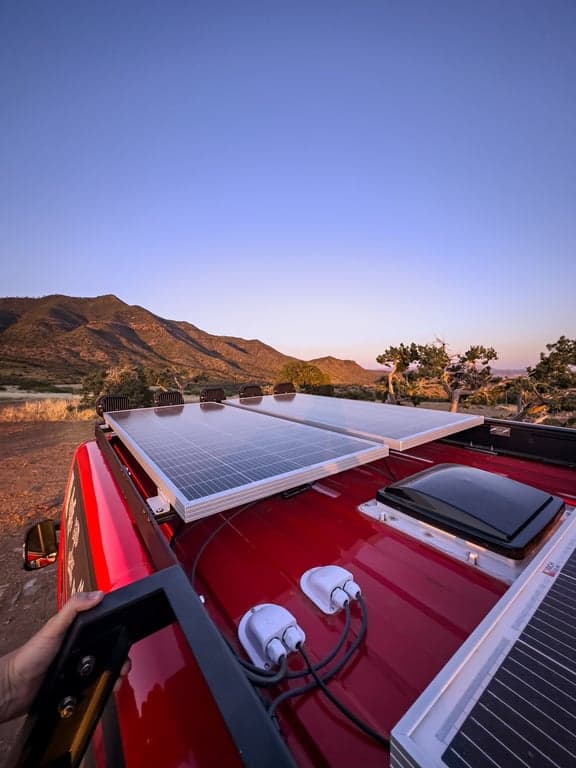 Three solar panels