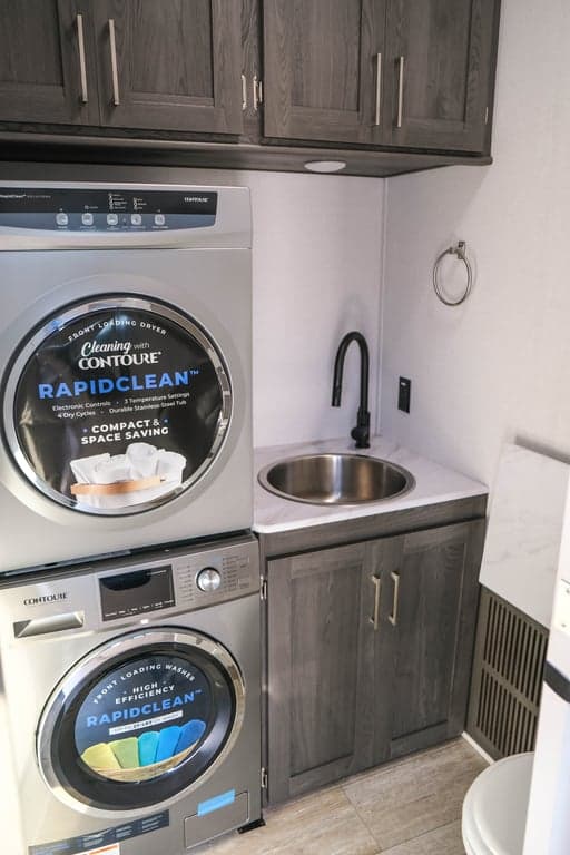 Laundry room doubles as half bath