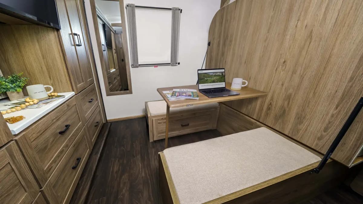 Rear table/murphy bed in the Winnebago Vista 34R