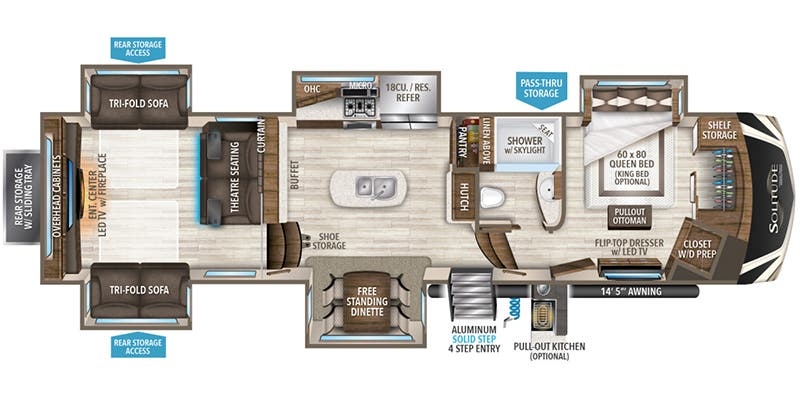 Grand Design Solitude 375RES floorplan