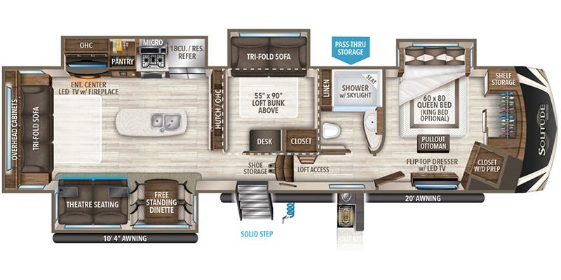 Grand Design Solitude 377MBS-R floorplan
