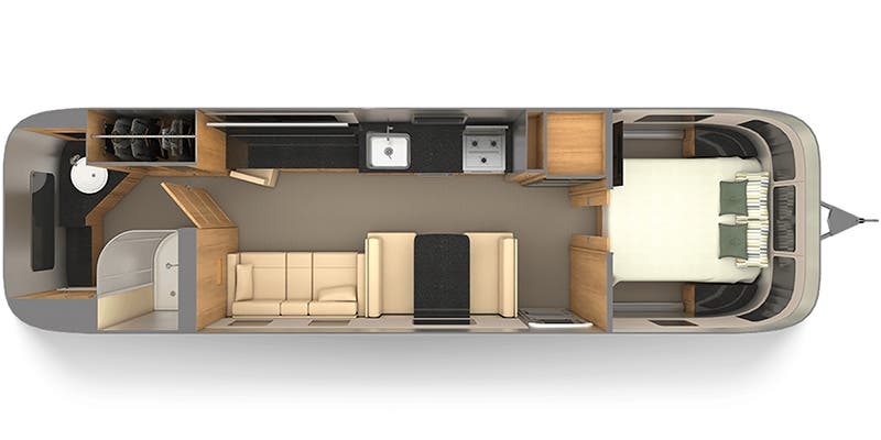 Airstream Classic 33FB floor plan