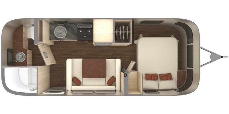 Airstream International 23FB floor plan