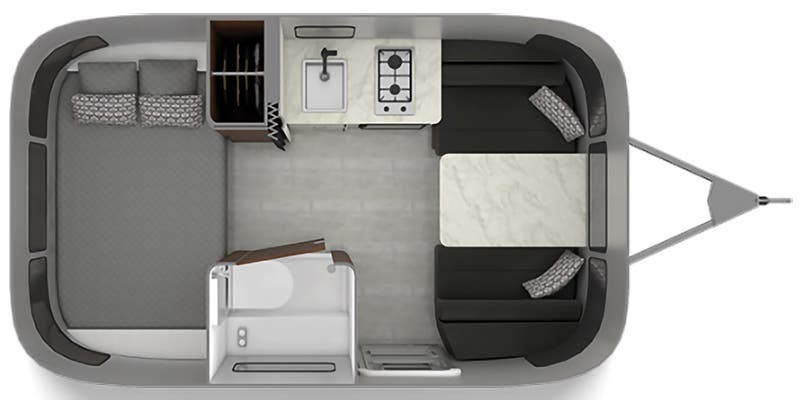 Airstream Caravel 16RB floor plan