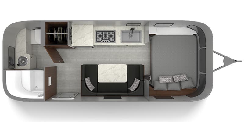 Airstream Caravel 22FB floor plan