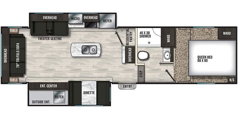 Shasta Phoenix X-lite 284RL floor plan
