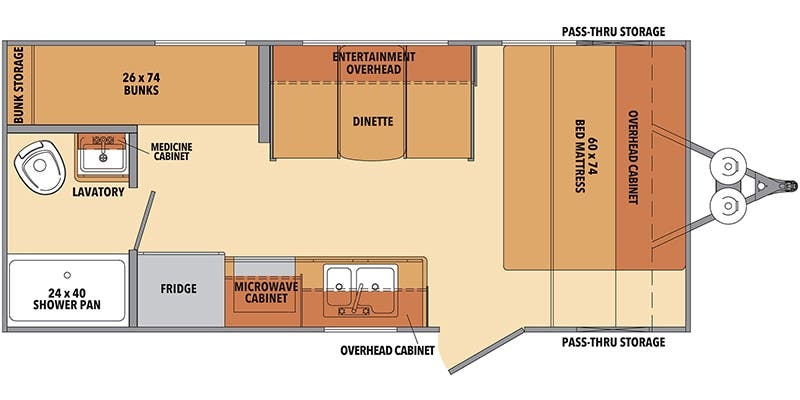 Shasta Shasta 18BH floor plan