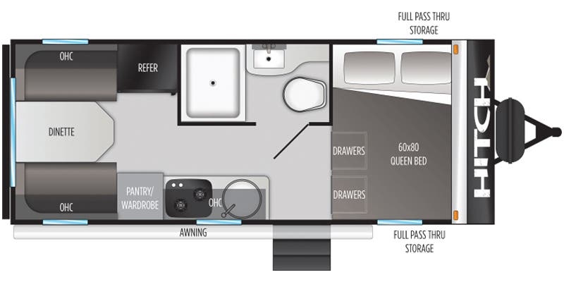 Cruiser RV Hitch 16RD floor plan
