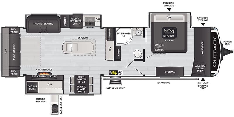 Keystone Outback 330RL floor plan