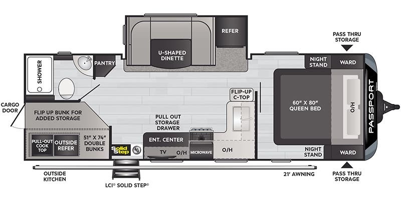 Keystone Passport Grand Touring 2401BH GT floor plan