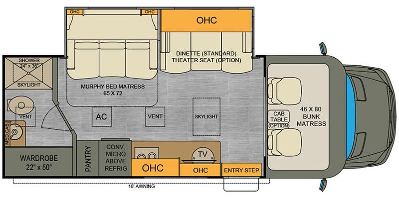 Renegade RV Vienna 25RMC floor plan