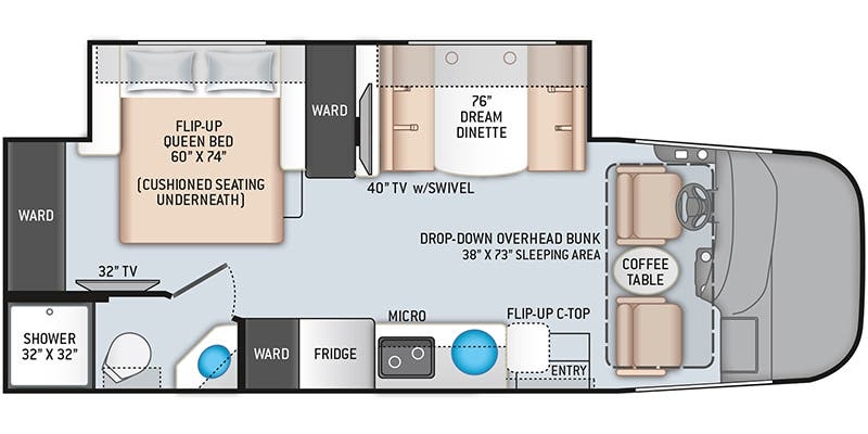 Thor Motor Coach Vegas 25.6 floor plan