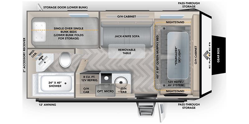 Ember RV Overland 170MBH floor plan