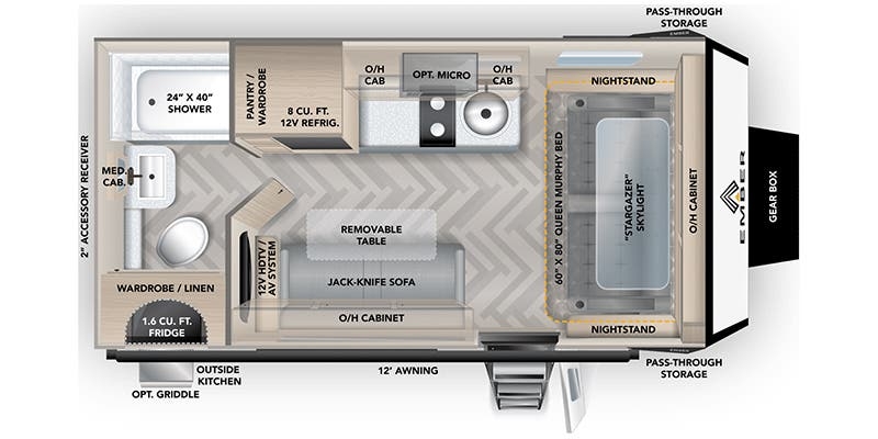 Ember RV Overland 170MRB floor plan