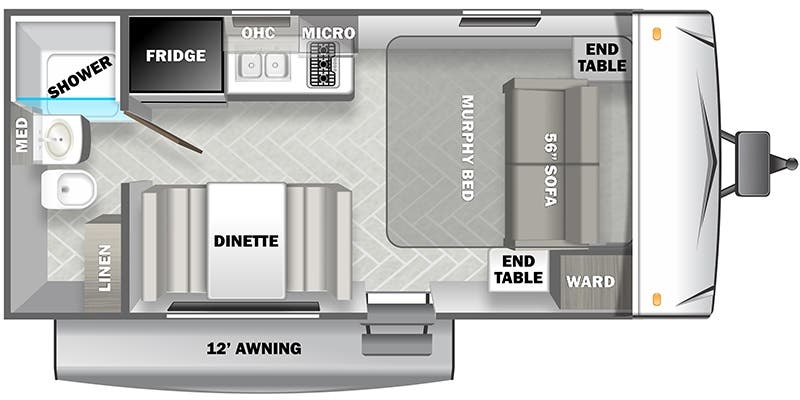Forest River EVO Select 177FQ floor plan