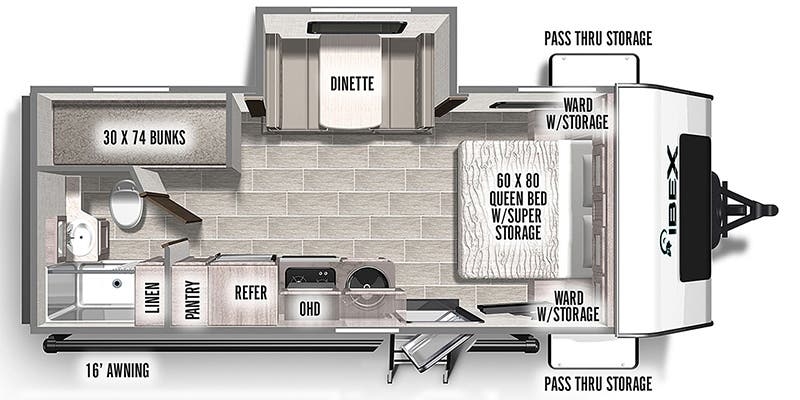 Forest River IBEX 20BHS floor plan