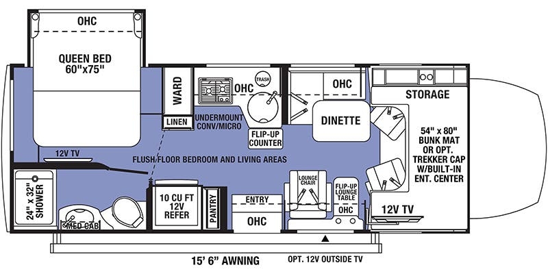 Forest River Forester 2401Q MBS floor plan