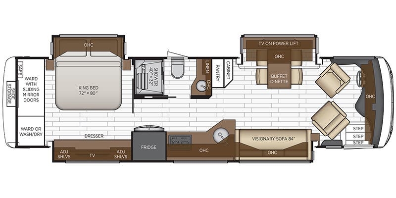 Newmar New Aire 3545 floor plan