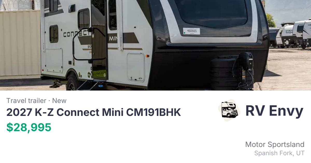 2027 K-Z Connect Mini CM191BHK for sale in Spanish Fork, UT | RV Envy