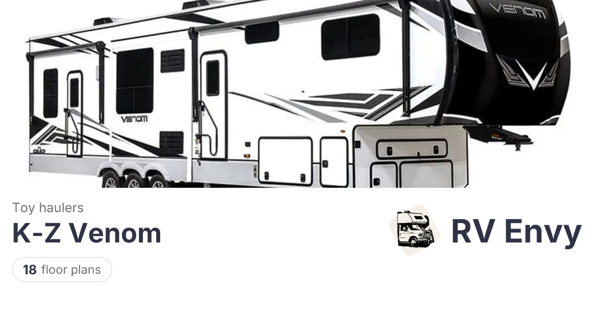 K-Z Venom Toy Hauler for sale | Browse floorplans | RV Envy