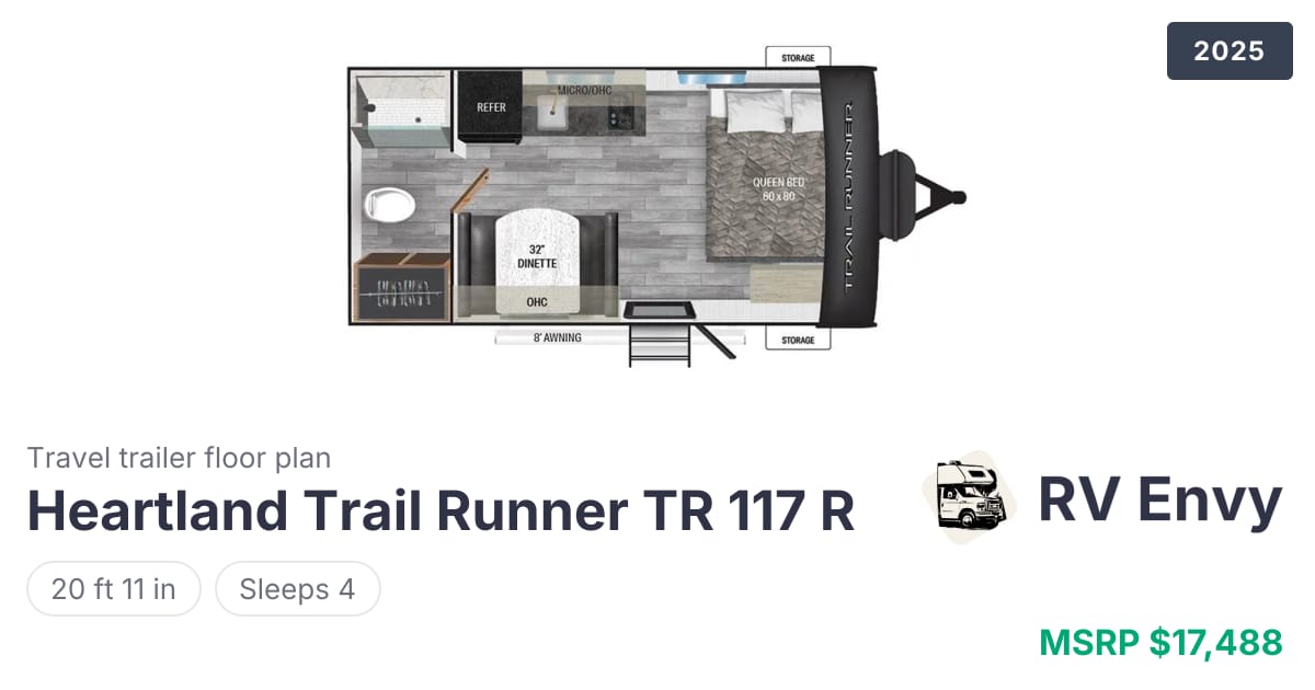 Trail Runner TR 117 R by Heartland | RV Envy